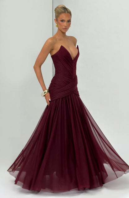 Vestido Maxi Persephara - Laca de Cereza