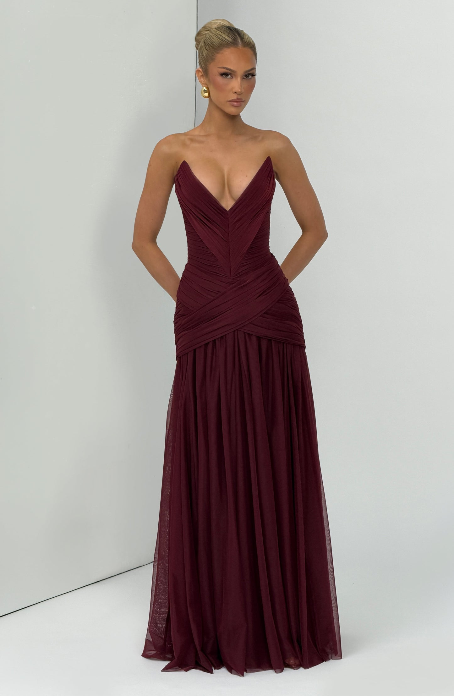 Vestido Maxi Persephara - Laca de Cereza
