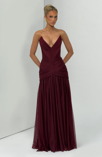 Vestido Maxi Persephara - Laca de Cereza