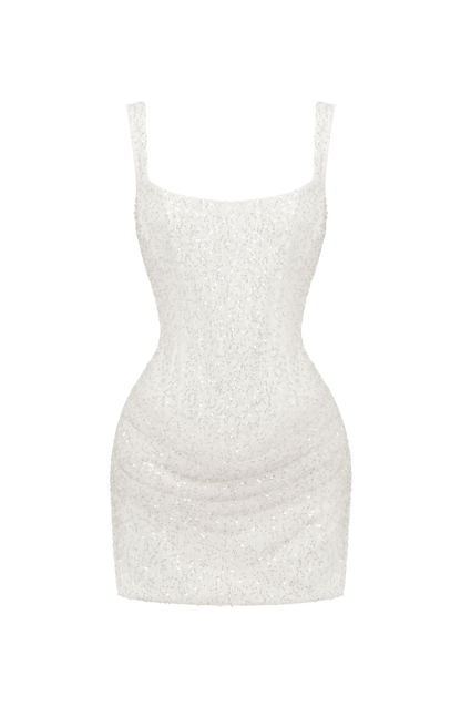 Vestido Mini Christabel - Brillo Marfil