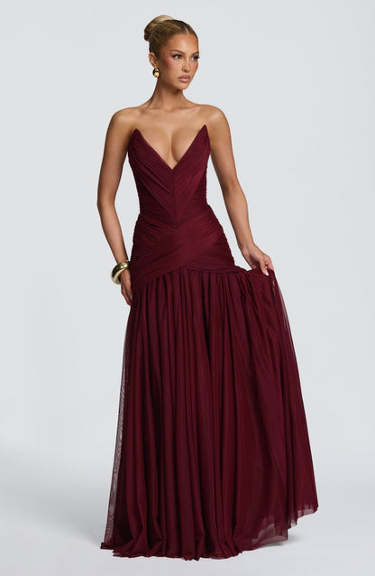 Vestido Maxi Persephara - Laca de Cereza