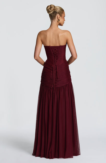 Vestido Maxi Persephara - Laca de Cereza